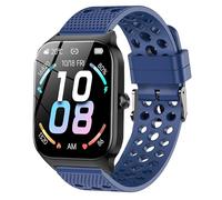 Lamshaw for P125 Smartwatch Bands, 22mm Silicone Replacement Wristbands Sport Strap with Metal Buckle Compatible for Popglory/Liufiueq/Paybay/KALINCO/CASCHO P125 Smart Watch 1.85 inch (Blue, 22mm)
