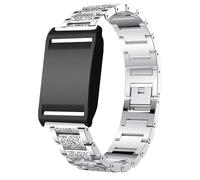 Lamshaw for Polar Loop Bands, Women Jewelry Bling Diamond Metal Dressy Strap Adjustable Replacement Strap Accessories Sports Band Compatible with Polar Loop Wearable Health & Fitness Band (Silver)