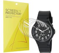 Lamshaw MW240 Quartz Watch Screen Protector, [6 Pack] Full Coverage TPU Clear Film Compatible for Casio MW240 Quartz Watch (6 Pack)