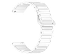 Lamshaw Soft Silicone Magnetic Bands Compatible with 12mm 14mm 16mm 18mm 19mm 20mm 21mm 22mm 24mm Watch, Quick Release Magnetic Silicone Sport Strong Magnet Strap Watchband for Men Women (White, 24mm)