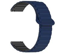 Lamshaw Soft Silicone Magnetic Bands Compatible with 12mm 14mm 16mm 18mm 19mm 20mm 21mm 22mm 24mm Watch, Quick Release Magnetic Silicone Sport Strong Magnet Strap Watchband for Men Women (Blue, 21mm)
