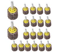 Lamsimoy 20 Pack Mounted Flap Wheel 80 Grit Aluminum Oxide Sanding Flap Wheels for Drill - Abrasive Grinding Tool