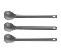 Lamsimoy 3Pcs Titanium Spoon 21.5Cm X 3.9Cm Camping Spoon Outdoor Tableware Long-Handled Titanium Spoon