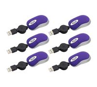 Lamsimoy 6X Mini USB Wired Mouse Retractable Tiny Small Mouse 1600 DPI for 98 2000 XP Vista Version