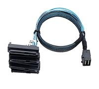 Lamsimoy Mini SAS SFF-8643 to 4X29Pin SFF-8482 Hard Disk Server Cable 3.33TF/1M