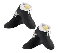 LAMTOP 2 Pairs Dance Shoe Socks Over Sneaker for Smooth Floors,Socks Over Shoes, Overshoes for Sneakers, Protect Knees Shoe Sliders Ballet Dancer Turning Black