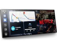 LAMTTO 10.25'' Wireless CarPlay Screen Built-in Video Apps, Portable Touchscreen Car Stereo with Android Auto, Dual Bluetooth, Backup Camera, OTA Updates, Voice Assistant, GPS Navigation, FM