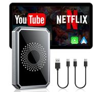 LAMTTO Wireless CarPlay AI-Box Adapter for Car Streaming Netflix YouTube TikTok on Car Screen Compatible with OEM Wired CarPlay Cars and Touch Screen (2016-2020)