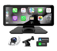 LAMTTO Wireless Carplay Car Stereo & Android Auto, Portable 6.86" Touch Screen Car Play Screen with 1080P Backup Camera, Car Radio with Map Navigation Mirror Link/Siri/FM/Bluetooth 5.0