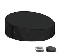 LAMUNI Garden Day Bed Cover Waterproof Patio Rattan Daybed Covers Heavy Duty 420D Oxford Daybed Protective Cover Round Outdoor Day Bed Sofa Cover with Drawstring and Adjustable Strap, 200x90/50cm