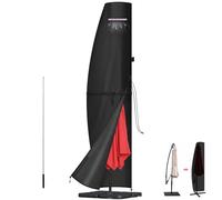 LAMUNI Garden Umbrella Cover Large Garden Parasol Covers for Ø5m Cantilever Parasol Protective Cover Waterproof Garden Umbrella Parasol Cover Outdoor Umbrella Covers with Zip and Rod, 280x40/81/50cm