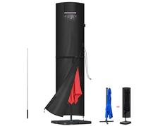LAMUNI Garden Umbrella Cover Large Parasol Covers for Ø4m Straight Parasol Protective Cover Waterproof Garden Parasol Cover for Outdoor Umbrella with Zip and Rod, 250x64/64cm