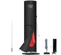 LAMUNI Parasol Cover Waterproof Garden Umbrella Cover with Rod, 420D Oxford Parasol Protective Cover for 4m 5m Outdoor Umbrella, Windproof Anti-UV Patio Parasol Umbrella Covers with Zip, 280x60/60cm