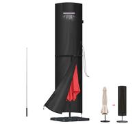 LAMUNI Parasol Cover Waterproof Garden Umbrella Cover with Rod, 420D Oxford Parasol Protective Cover for 3-5m Outdoor Umbrella, Windproof Anti-UV Patio Parasol Umbrella Covers with Zip, 240x58/58cm