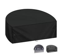 LAMUNI Patio Day Bed Cover Semicircle Garden Daybed Covers Waterproof Rattan DayBed Cover, 420D Oxford Patio Sofa Bed Cover Outdoor Garden Daybed Sofa Protective Covers, 230x120x100cm