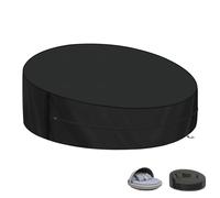 LAMUNI Patio Daybed Cover Round Garden Day Bed Protective Cover 165x90/50cm Outdoor Sofa Canopy DayBed Covers Waterproof 420D Oxford Garden Daybed Furniture Covers for Rattan Day Bed Sofa