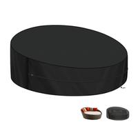 LAMUNI Patio Daybed Cover Round Garden Day Bed Protective Cover 230x90/50cm Outdoor Sofa Canopy DayBed Covers Waterproof 420D Oxford Garden Daybed Furniture Covers for Rattan Day Bed Sofa