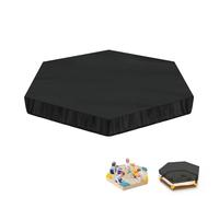 LAMUNI Sandbox Cover Hexagonal Sandpit Cover Waterproof Sand Box Cover Outdoor Sand Pit Cover Garden Sandpit Pool Cover Dustproof Sandbox Canopy Protective Cover with Elastic Band, 180x150x20cm