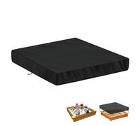 LAMUNI Sandbox Cover Waterproof Sandpit Cover, 420D Oxford Sandpit Pool Cover, Dustproof Sandpit Covers with Drawstring, Small Square Sand Box Covers, Garden Sand Pit Cover, 150x150x20cm