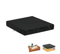 LAMUNI Sandbox Cover Waterproof Sandpit Cover, 420D Oxford Sandpit Pool Cover, Dustproof Sandpit Covers with Drawstring, Small Square Sand Box Covers, Garden Sand Pit Cover, 120x120x20cm