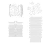 LaMure 37 Pcs Vertical Blind Accessories Set Includes 12 pcs 3'' Wide Top Hangers 12 Bottom Weights Slats 10M Bottom Chain and 12 Pcs Chain Connector