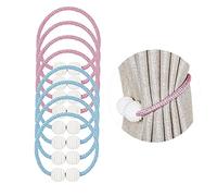 LaMure 4 Pairs Magnetic Curtain Tiebacks Woven Curtain Tie Back With Pearl Bead Flower Ball Curtain Tiebacks for Home Office Hotel Window Decoration