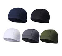 LaMure 5 Pcs Summer Breathable Helmet Liner Hats Sports Beanie Hat Cover Ears Skull Cap for Cycling Running Skiing Snowboard Motorcycle