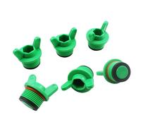 Lamvbls 6 Pack 3/4" PT Male Thread PPR Pipe End Caps, Green 25mm Water Hose Plug with Butterfly Handle & Sealing Ring for Closing the End of PPR Pipe or Fitting