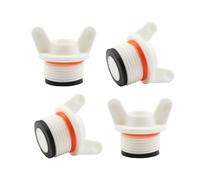 Lamvbls 6 Pack 3/4" PT Male Thread PPR Pipe End Caps, White 25mm Water Hose Plug with Butterfly Handle & Sealing Ring for Closing the End of PPR Pipe or Fitting