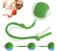 Lamvpiny Interactive Cat Dog Ball Toy, 360° Smart Rolling Pet Ball with Tail, Automatic Rolling Intelligence Cat Toy Ball - USB Rechargeable - Type-C Interface - Three Working Modes (Green)