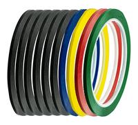 LAMXD 10 Pcs Whiteboard Tape Grid Marking Tape, 3 mm Width Multi-Color Graphic Tape Self Adhesive Whiteboard Gridding Tape Chart Tape for Office School Grid Marking (Multi-Color)