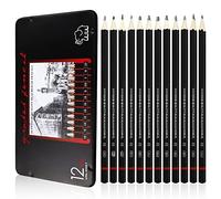 LAMXD 12 Pcs Drawing Pencils 8B, 7B, 6B, 5B, 4B, 3B, 2B, B, HB, F, H, 2H, Sketching Pencils with Graphite Lead