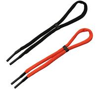 LAMXD 2 Pcs 26 inch Floating Sunglasses Strap Adjustable Sunglasses Retainer Anti-Lost Eyeglass Straps for Water Sports Boating Kayaking Surfing Men Women Black & Red