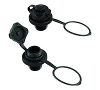 LAMXD 2 Pcs Inflatable Boat Air Valve, Boston Spiral Air Plugs Quick Inflate & Deflate Screw Nozzle Cap Anti-leakage Bungs Replacement for Kayak, Dinghy, Airbeds, Hot Tub, Raft, Pool Boat-Black