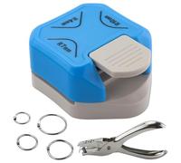 LAMXD 3 in 1 Corner Rounder Punch, Hole Punch 3 Way Corner Cutter with Hole Paper Puncher and Loose Leaf Binder Ring,Laminate,DIY Crafts,Card Making and Scrapbooking Crafting Handmade Activity #Blue