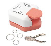 LAMXD 3 in 1 Corner Rounder Punch, Hole Punch 3Way Corner Cutter with Hole Paper Puncher and Loose Leaf Binder Ring, Laminate, DIY Crafts, Card Making and Scrapbooking Crafting Handmade