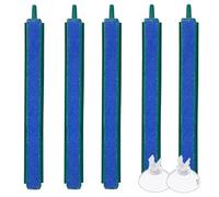 LAMXD 5 PCS Air Stone Bar 12 cm 4.2" Bubble Release Mineral Airstones for Fish Tank Aquarium Pump Green/Blue