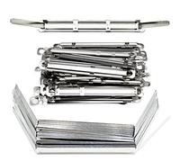 LAMXD 50Packs Premium Filing Strip Clip, 80mm Acco Fasteners Office Metal Filing Paper Fastener Clips, Storage for Standard 2-Hole Punch, 50mm Capacity