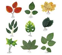 LAMXD 9 Pieces Betta Bed Leaf Hammock Pad Betta Fish Leaf Pad Betta Fish Hammock Betta Fish Accessories Plant Tank Decorations for Lightweight and Realistic Resting Simulating The Habitat