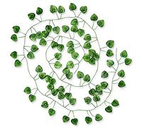 LAMXD Artificial Ivy, 1 Pcs Fake Ivy Garland, UV Resistant Fake Plants Green Leaves Hanging Vines for Wedding, Party, Garden, Kitchen, Office, Room Decor, Wall Decoration(Watermelon Leaves)