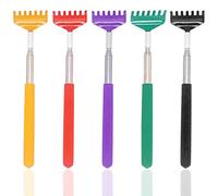 LAMXD Back Scratcher, 5 Pack 5 Color Portable Extendable Stainless Steel Telescoping Back Massagers for Adults Men Women Itch Relief (7.87 to 26.77 Inch)