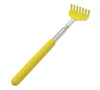 LAMXD Back Scratcher, Stainless Steel Back Scratcher Massager, Telescoping Scratching Tool, Portable Extendable Back Scratcher with Telescopic Handle for Adults Men Women Itch Relief?Ginger Yellow
