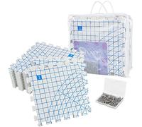 LAMXD Blocking Mats for Knitting - Extra Thick Blocking Boards with Grids with 200 T-pins for Needlework or Crochet - Pack of 9