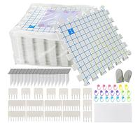 LAMXD Blocking Mats for Knitting - Extra Thick Blocking Boards with Grids with 25PCS Knitting Blocking Pins and 100 T-pins for Needlework or Crochet - Pack of 9…
