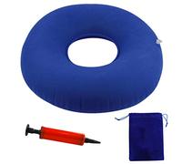 LAMXD Blue Donut Cushion, Portable Inflatable Ring Cushion for Hemorrhoid, Tailbone, Coccyx Pain Relief with 15 * 20cm sack