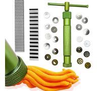 LAMXD Clay Extruder, Stainless Steel Sugar Paste Extruder Cutter Decorating Tool with 20 Tips for Fondant,Cake and Clay,Set of 3 Mixed Cutter Blades Modelling Clay Oven Baked Polymer Accessories