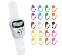 LAMXD Knit Counter Knitting Crochet Stitch Marker Row Counter,Finger Digital Counter,Stitch counters for Crocheting,Finger Counter with 20pcs Stitch Marker(White)