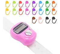 LAMXD Knit Counter Knitting Crochet Stitch Marker Row Counter,Finger Digital Counter,Stitch counters for Crocheting,Finger Counter with 20pcs Stitch Marker(Random Color)