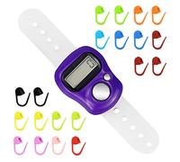 LAMXD Knit Counter Knitting Crochet Stitch Marker Row Counter,Finger Digital Counter,Stitch counters for Crocheting,Finger Counter with 20pcs Stitch Marker(Random Color)