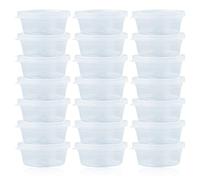LAMXD Slime Storage Containers 24 Pack, Leakproof Clear Plastic Foam Ball Storage Cups Storage Jars Containers With Lids Slime Pots Tubs